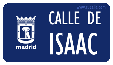 cartel_de_calle-de-Isaac_en_madrid