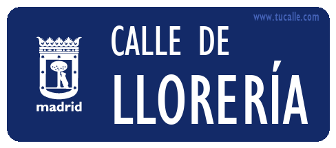 cartel_de_calle-de-LLORERÍA_en_madrid